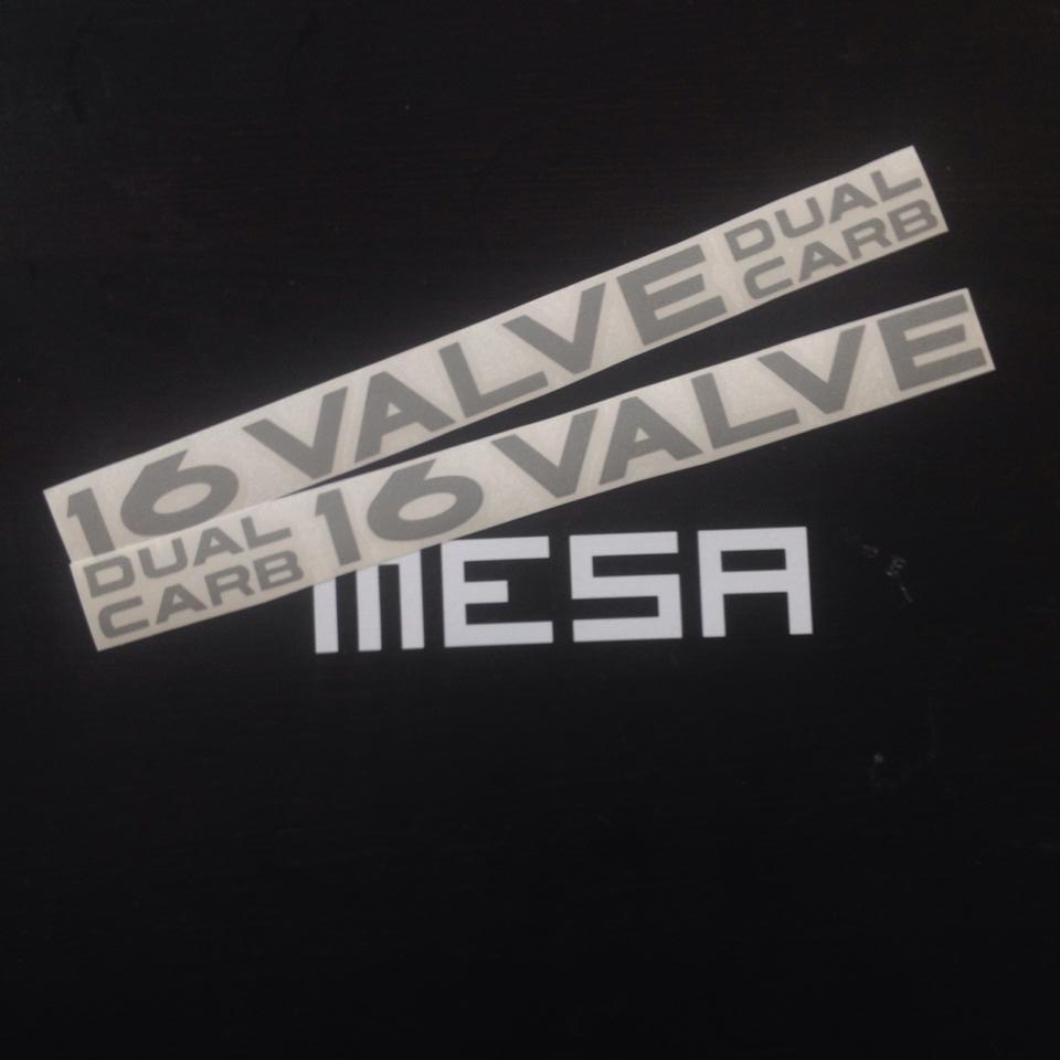OEM decals 16 valve dual carb door decals
